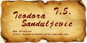 Teodora Sanduljević vizit kartica